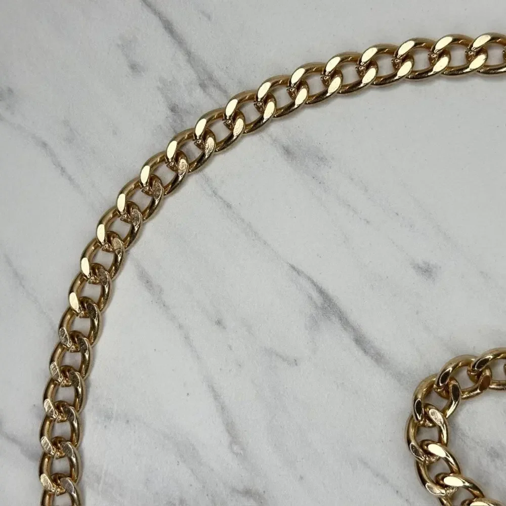Draped Half Penny Charm Gold Chain Belt Extra Small/Small (XS/S) ✨